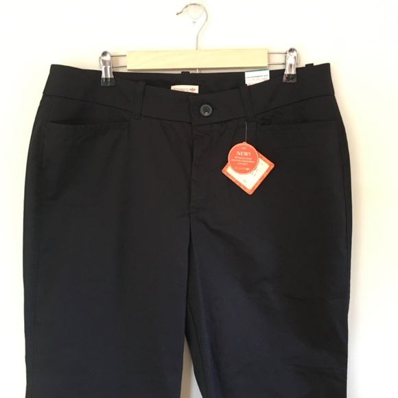 NWT Dockers Womens Sz 16S Classic Metro Straight Leg Pants Black Cotton Blend - Picture 3 of 13